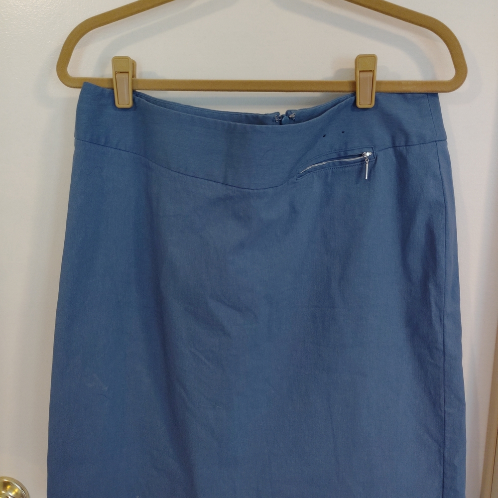 Lane Bryant Blue Pencil Skirt Very Stretchy Material